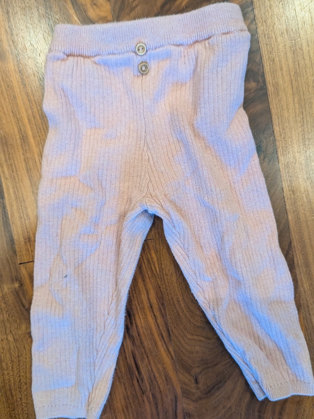 Zara Pink Ribbed Baby Leggings